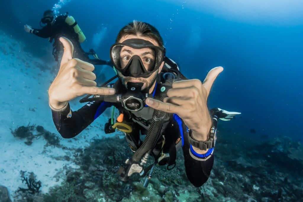 underwater scuba driving